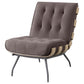 Aloma Upholstered Tufted Armless Accent Chair Brown